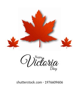 Victoria Day with maple leaf ,Vector Illustration.