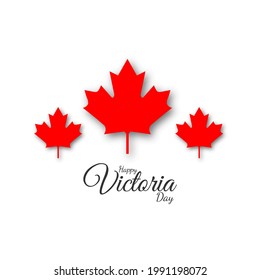 Victoria Day with maple leaf ,Vector Illustration.