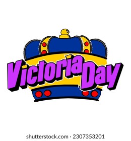 victoria day sticker template vector