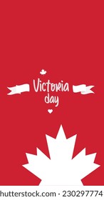 Victoria Day Template Art. Canada National Holiday Celebration.