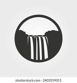 Victoria Falls icon - Simple Vector Illustration