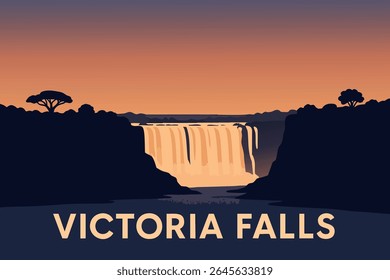 Victoria Falls, uma das maiores cachoeiras do mundo, oferece vistas inspiradoras e uma experiência inesquecível, rodeada por paisagens nebulosas e rica vida selvagem