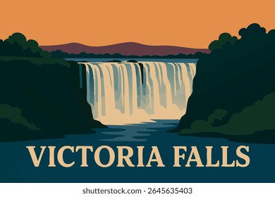 Victoria Falls, uma das maiores cachoeiras do mundo, oferece vistas inspiradoras e uma experiência inesquecível, rodeada por paisagens nebulosas e rica vida selvagem