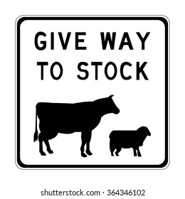 Victoria Give Way to Stock Sign