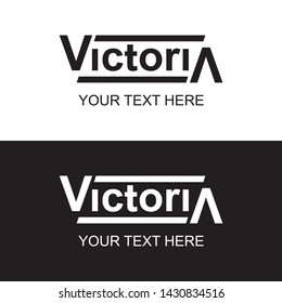 Victoria logo concept vector design graphic modern style symbol and smart idea branding