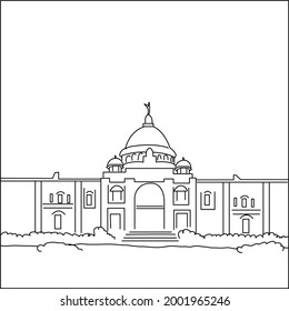 Victoria Memorial Line Drawing Clip Art 