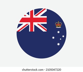 Victoria Round Flag. Vic, Australien Circle Flag. Australian State Circular Shape Button Banner. EPS-Vektorgrafik.