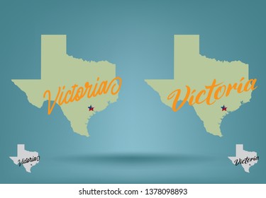 Victoria Texas Map design concept, Vector EPS 10.