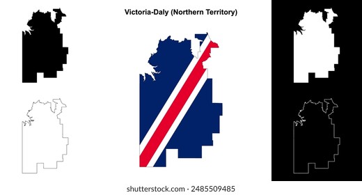 Victoria-Daly (Northern Territory) outline map set