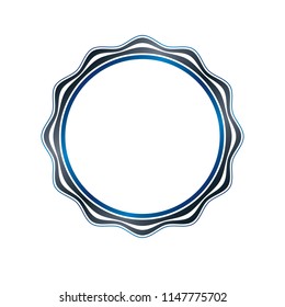 Victorian art vector circular frame with blank copy space created using curvy ornate. Heraldic template illustration.
