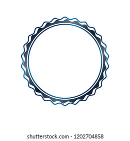 Victorian art vector circular frame with blank copy space created using curvy ornate. Heraldic template illustration.