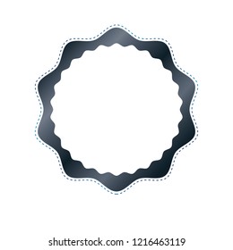 Victorian art vector circular frame with blank copy space created using curvy ornate. Heraldic template illustration.