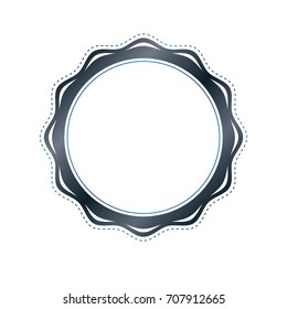 Victorian art vector circular frame with blank copy space created using curvy ornate. Heraldic template illustration.