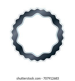 Victorian art vector circular frame with blank copy space created using curvy ornate. Heraldic template illustration.