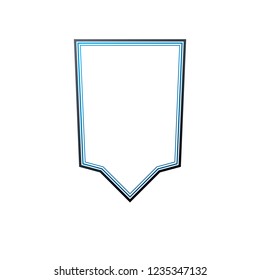 Victorian art vector frame with blank copy space, vintage heraldic design. Heraldic template illustration, mirror border, decorative protection shield.