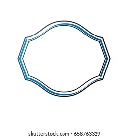 Victorian art vector frame with blank copy space, vintage heraldic design. Heraldic template illustration, mirror border, decorative element.