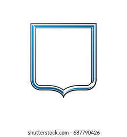 Victorian art vector frame with blank copy space, vintage heraldic design. Heraldic template illustration, mirror border, decorative protection shield.