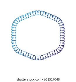 Marco geométrico vectorial de arte victoriano con espacio de copia en blanco creado con elegante decoración de cuerda. Ilustración de plantilla heráldica.