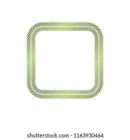 Victorian art vector square frame with blank copy space created using floral decoration and green leaves. Heraldic template illustration.