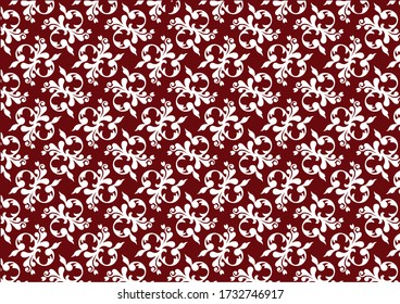 Victorian background in red and white colors