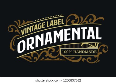 Victorian Badge Minimalist Luxury Label Design Vintage Badge Traditional Ornament Good For Fashion And Apparel