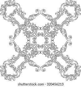 The victorian baroque rosette good art one on white