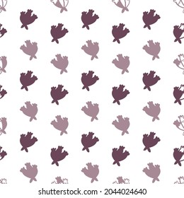 Victorian botanical seamless vector background. Vintage pattern of exotic foliage for all over print. Cute jungle backdrop for floral textile. 