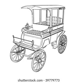 Victorian Cabs Carriage Vector 02