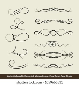 Victorian Calligraphic. Wedding Invitations. Vector frame element. Vintage Ornament Greeting Card. Flourishes Ornament Retro Royal Luxury Invitation, Certificate with place for your Text.