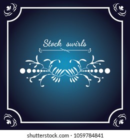 Victorian Calligraphic. Wedding Invitations. Vector frame element. Vintage Ornament Greeting Card. Flourishes Ornament Retro Royal Luxury Invitation, Certificate with place for your Text.