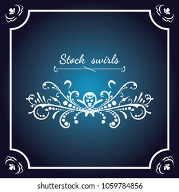 Victorian Calligraphic. Wedding Invitations. Vector frame element. Vintage Ornament Greeting Card. Flourishes Ornament Retro Royal Luxury Invitation, Certificate with place for your Text.