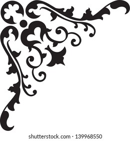 Victorian Corner isolated on white