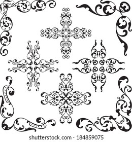 Victorian corner set is on white
