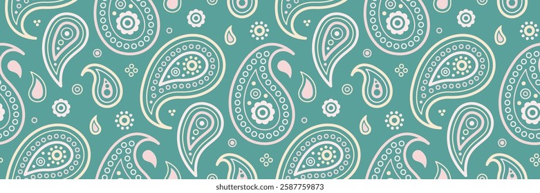 Victorian curly to flowing tranquility. Seamless pattern dot and indian intricate. Cool old in floral botany. Seasonal cover as contrast luxury.