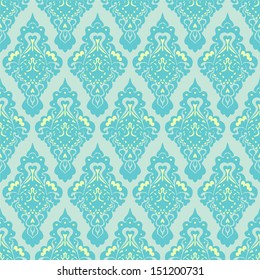 Victorian damask seamless pattern steampunk style