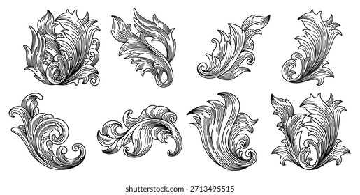 Ilustración de paquete de Vector decorativo victoriano