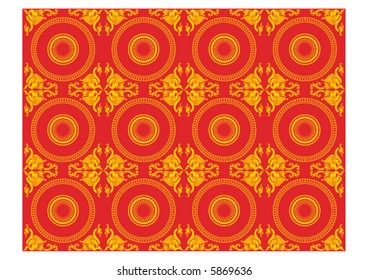 victorian decorative wallpaper pattern with griffin