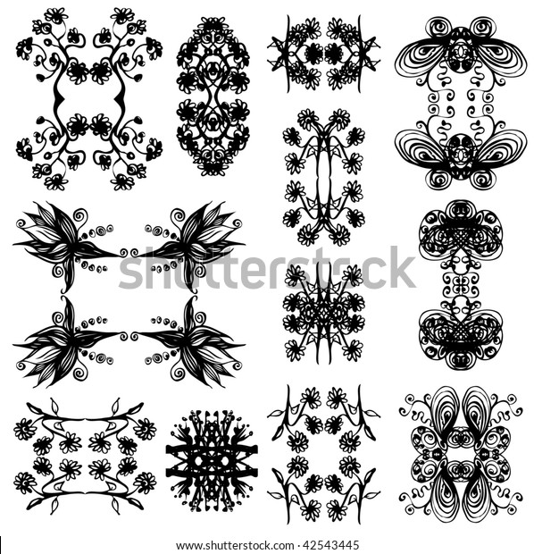 Victorian Design Elements Stock Vector Royalty Free 42543445