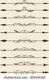 Victorian divide line set on beige