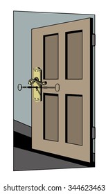 VIctorian door vector illustration