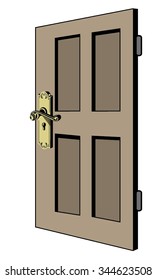 VIctorian door vector illustration