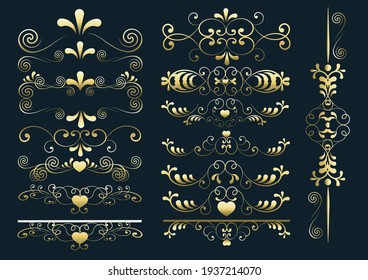 victorian elements vector  ilusstration art 