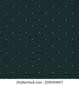 Victorian era vector seamless pattern from floral collection with white dots on black background. 