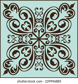 Victorian fine element is on blue