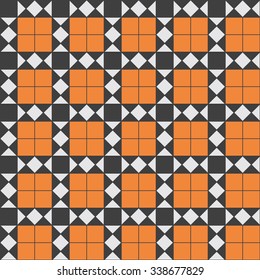 Victorian floor square vector pattern.