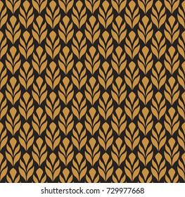 Victorian Floral Seamless Pattern. Geometric decorative leaves texture. Retro stylish background. 