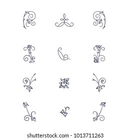 Victorian Flourishes Ornament-Vector Set