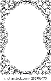 Victorian frame is iolated on white