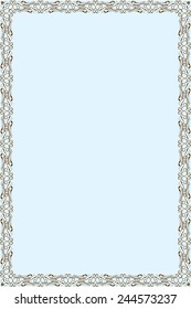 Victorian frame is on blue