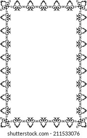 Victorian frame is on white
